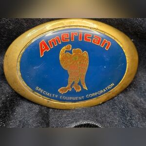 Vintage 1983 Solid Brass Baron Belt Buckles American Specialty Equipment